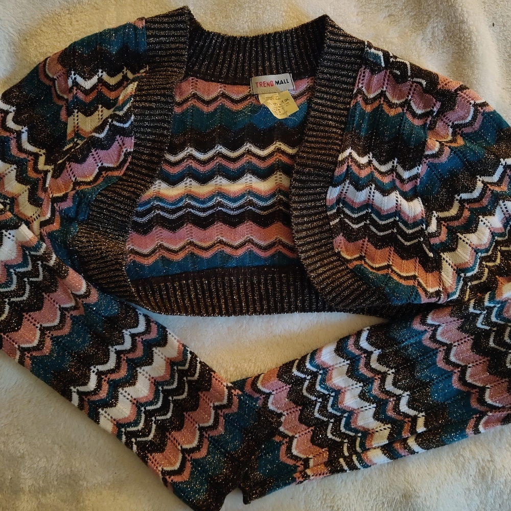 Trend Mall shrug small sweater cropped sparkling